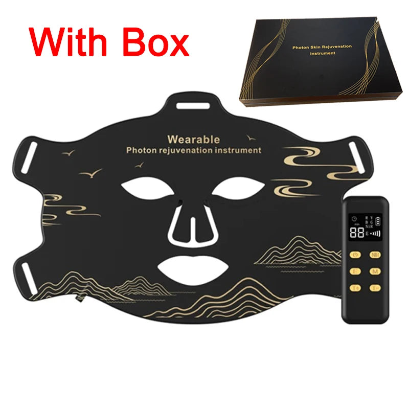 Masque de Photothérapie LED 4-en-1 | Silicone Souple & Infrarouge