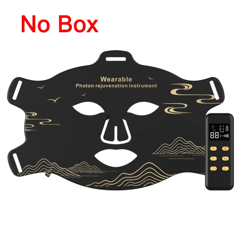 Masque de Photothérapie LED 4-en-1 | Silicone Souple & Infrarouge